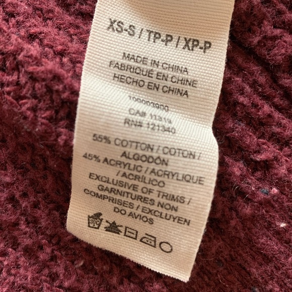 Garage XS-S Burgundy Knit Cardigan - Picture 6 of 6